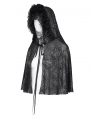 Black Gothic Rose Patterned Mesh Mantilla Veil
