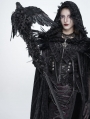 Black Gothic Feather Wing Chain Scepter