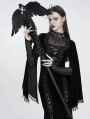 Black Gothic Feather Wing Chain Scepter