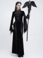 Black Gothic Feather Wing Chain Scepter