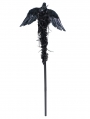 Black Gothic Feather Wing Chain Scepter