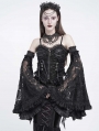 Black Gothic Floral Lace Bell Sleeves