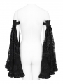 Black Gothic Floral Lace Bell Sleeves