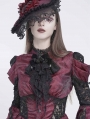 Black Gothic Retro Rose Lace Bow Tie