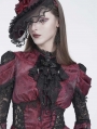 Black Gothic Retro Rose Lace Bow Tie