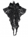Black Gothic Retro Rose Lace Bow Tie