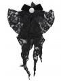 Black Gothic Retro Rose Lace Bow Tie