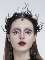 Black Gothic Branch Rose Crown Headdress