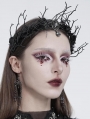 Black Gothic Branch Rose Crown Headdress