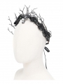 Black Gothic Branch Rose Crown Headdress
