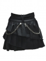 Black Gothic Punk Short Skirt 