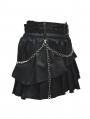 Black Gothic Punk Short Skirt 