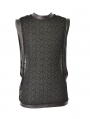 Black Net Sleeveless Gothic Shirt for Men