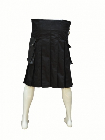 Black Buckle Belt Gothic Skirt for Men - Devilnight.co.uk