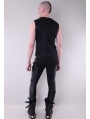 Black Buckle Belt Gothic Pants for Men