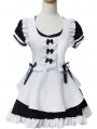 White and Black Sweet French Maid Lolita Dress