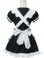 White and Black Sweet French Maid Lolita Dress