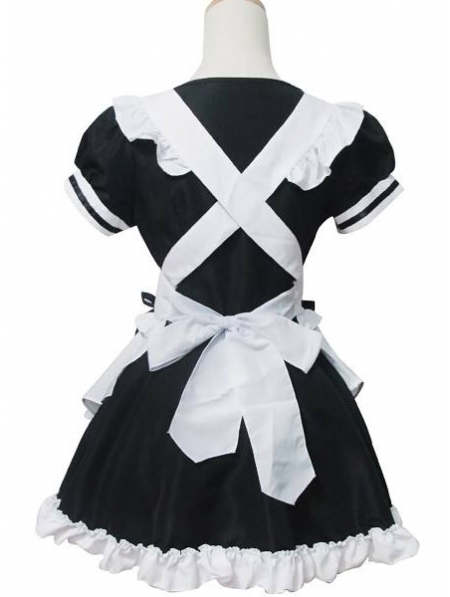 White and Black Sweet French Maid Lolita Dress - Devilnight.co.uk