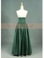 Olive Vintage High Waist Long Victorian Skirt