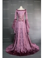 Purple Fantasy Velvet Medieval Gown