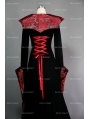 Black and Red Gothic Medieval Vampire Dress