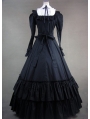 Black and White Classic Gothic Victorian Dress