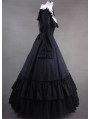 Black and White Classic Gothic Victorian Dress