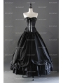 Romantic Black Gothic Corset Prom Party Dress