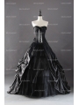 Black Gothic Corset Prom Ball Gowns