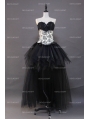 Fashion Gothic Corset High-Low Burlesque Prom Party Dress
