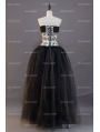 Fashion Gothic Corset High-Low Burlesque Prom Party Dress