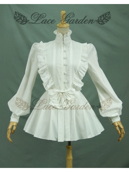 White Gothic Lolita Blouse for Women - Devilnight.co.uk