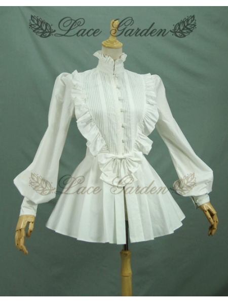 White Gothic Lolita Blouse for Women - Devilnight.co.uk