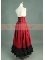 Red and Black High Waist Gothic Skirt