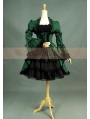 Green and Black Long Sleeves Gothic Lolita Dress