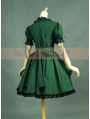 Green and Black Long Sleeves Gothic Lolita Dress