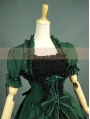 Green and Black Long Sleeves Gothic Lolita Dress