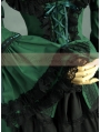 Green and Black Long Sleeves Gothic Lolita Dress