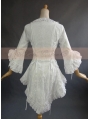 White Lace High-Low Gothic Blouse for Women