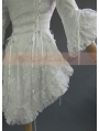 White Lace High-Low Gothic Blouse for Women