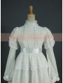 Vintage White Cotton Long Sleeves Classic Lolita Dress