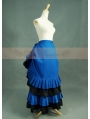 Blue and Black Cotton Vintage Victorian Skirt