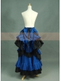 Blue and Black Cotton Vintage Victorian Skirt