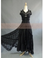 Black Lace Sleeveless Vintage Victorian Dress