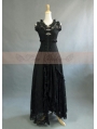 Black Lace Sleeveless Vintage Victorian Dress