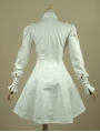 White High-Low Gothic Blouse for Women