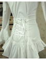 White Long Sleeves Gothic Blouse for Women