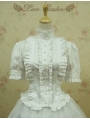 White Short Sleeves Lolita Blouse