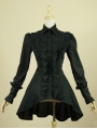 Black High-Low Gothic Blouse for Women