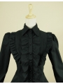 Black High-Low Gothic Blouse for Women